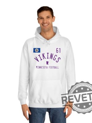 Minnesota Vikings Adult College Blend Hoodie Sweatshirt Tshirt Tee Gift For Fan Mens Womens Nfl Sports Team Sweatshirts Apparel Game Day revetee 1 5