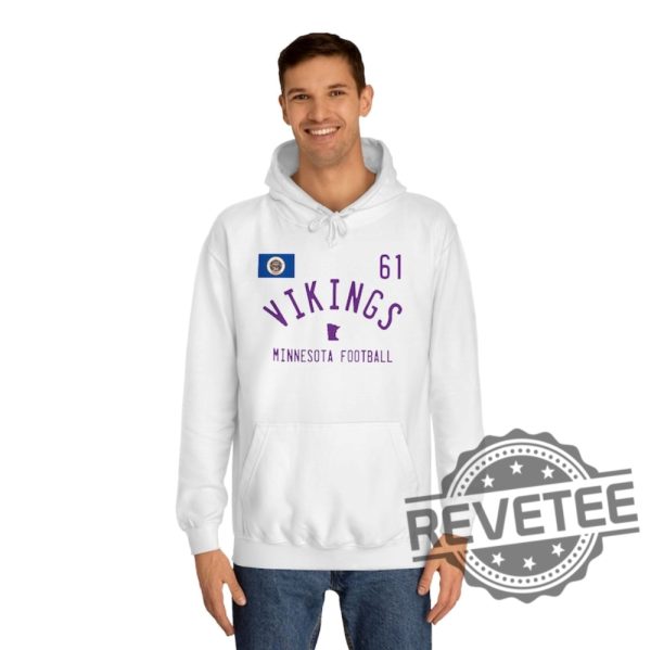 Minnesota Vikings Adult College Blend Hoodie Sweatshirt Tshirt Tee Gift For Fan Mens Womens Nfl Sports Team Sweatshirts Apparel Game Day revetee 1 5