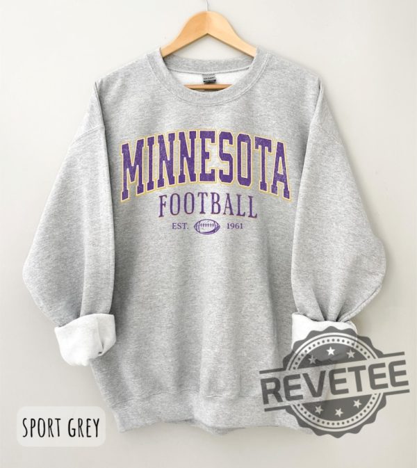 Vintage Minnesota Vikings Est 1961 Football Sweatshirt Hoodie Tshirt Tee Gift For Fan Mens Womens Crewneck Game Day Pullover Shirts Unique revetee 1 2