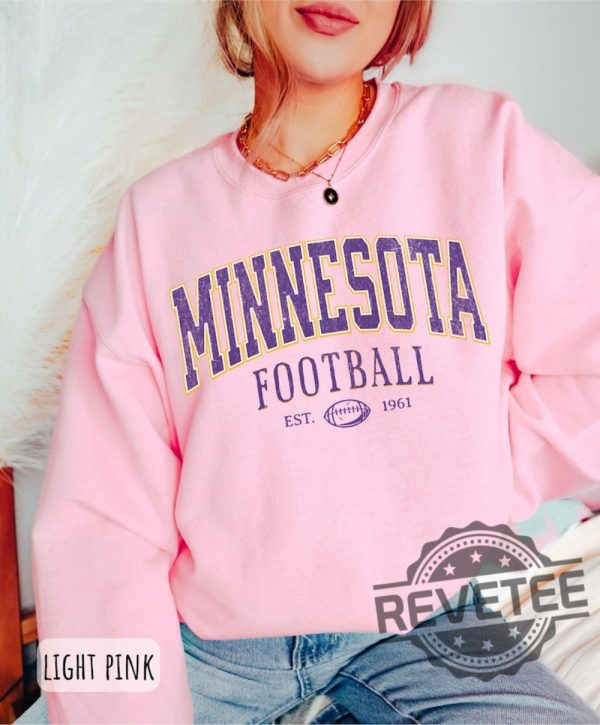 Vintage Minnesota Vikings Est 1961 Football Sweatshirt Hoodie Tshirt Tee Gift For Fan Mens Womens Crewneck Game Day Pullover Shirts Unique revetee 1 3