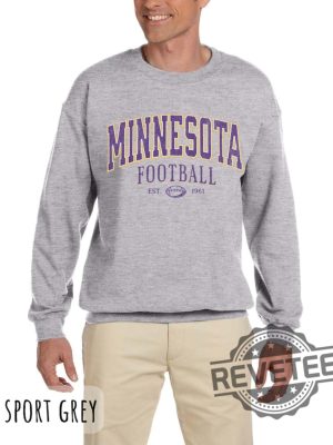 Vintage Minnesota Vikings Est 1961 Football Sweatshirt Hoodie Tshirt Tee Gift For Fan Mens Womens Crewneck Game Day Pullover Shirts Unique revetee 1 4