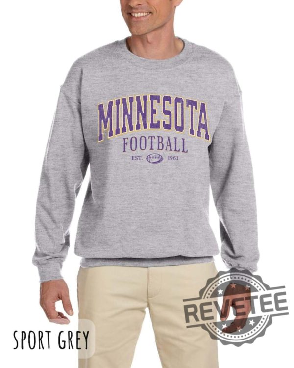 Vintage Minnesota Vikings Est 1961 Football Sweatshirt Hoodie Tshirt Tee Gift For Fan Mens Womens Crewneck Game Day Pullover Shirts Unique revetee 1 4