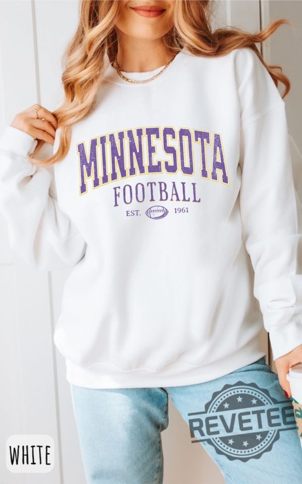 Vintage Minnesota Vikings Est 1961 Football Sweatshirt Hoodie Tshirt Tee Gift For Fan Mens Womens Crewneck Game Day Pullover Shirts Unique revetee 1 5