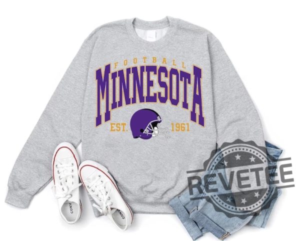 Minnesota Vikings 1961 Football Crewneck Sweatshirt Tshirt Hoodie Tee Gifts For Fan Mens Womens Game Day Shirts Birthday Sweater Pullover Hoodies revetee 1 2