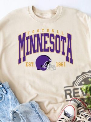 Minnesota Vikings 1961 Football Crewneck Sweatshirt Tshirt Hoodie Tee Gifts For Fan Mens Womens Game Day Shirts Birthday Sweater Pullover Hoodies revetee 1 3