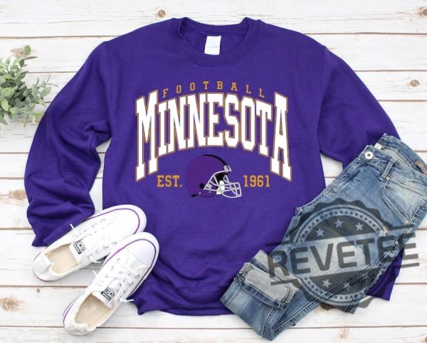 Minnesota Vikings 1961 Football Crewneck Sweatshirt Tshirt Hoodie Tee Gifts For Fan Mens Womens Game Day Shirts Birthday Sweater Pullover Hoodies revetee 1 4