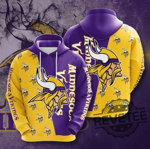 Minnesota Vikings Hoodie High Quality Clothing Hooded Hoodies New Tshirt Sweater 3D All Over Printed Gifts For Fan Mens Womens Gameday Unique revetee 1