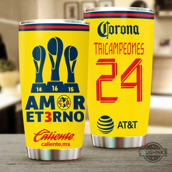 club america amor et3rno soccer tumbler cup