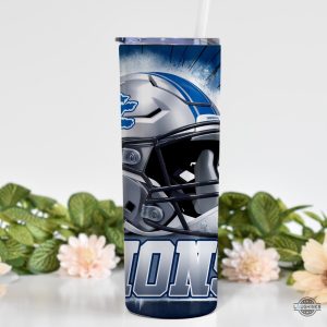 detroit lions skinny tumbler cup