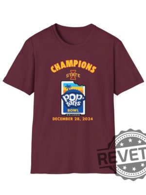 Poptart Bowl College Football Unisex Tshirt Gameday 2024 Pop Tarts Bowl Iowa State Cyclones Tee Shirt Sweatshirt Sports Fan Apparel Champs Unique revetee 1 1