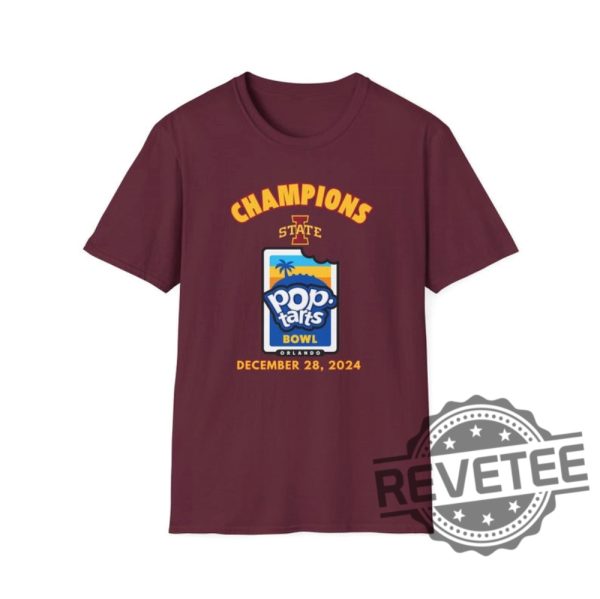 Poptart Bowl College Football Unisex Tshirt Gameday 2024 Pop Tarts Bowl Iowa State Cyclones Tee Shirt Sweatshirt Sports Fan Apparel Champs Unique revetee 1 1