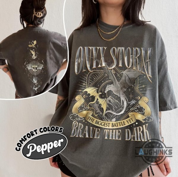 onyx storm brave the dark shirt fourth wing series t shirt sweatshirt hoodie