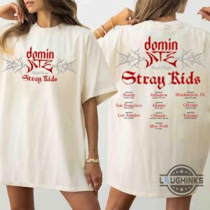 stray kids dominate world tour 2025 2 sided shirt