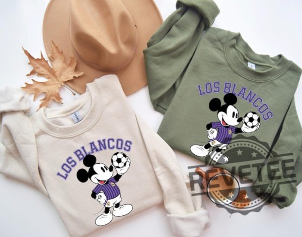 Mickey Mouse Los Blancos Real Madrid Shirt Hoodie Sweatshirt The Whites Sweatshirts Real Madrid Jersey Tee Gift For Madrid Fan Tshirt Crewneck revetee 1 4