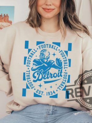 Detroit Lion Football Crewneck Sweatshirt Tshirt Tee Gift For Fan Lions Sweatshirts Vintage Style Detroit Shirts Sweater Pullover Hoodies Unique revetee 1 3