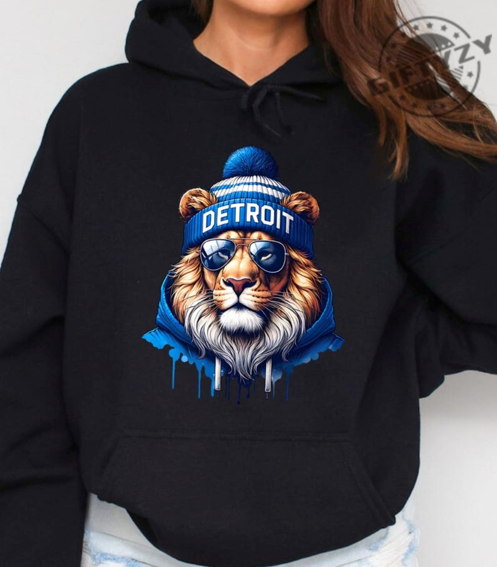 Detroit Football Shirt Cool Lions Football Sweatshirt Detroit Lions Football Hoodie Game Day Tshirt Lions Fun Gift