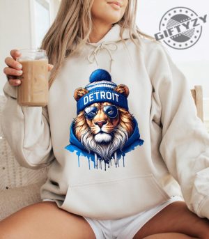 Detroit Football Shirt Cool Lions Football Sweatshirt Detroit Lions Football Hoodie Game Day Tshirt Lions Fun Gift giftyzy 3