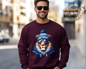 Detroit Football Shirt Cool Lions Football Sweatshirt Detroit Lions Football Hoodie Game Day Tshirt Lions Fun Gift giftyzy 5