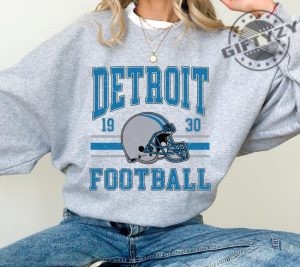 Detroit Football Shirt Vintage Detroit Lions Hoodie Detroit Game Day Apparel Trendy Detroit Football Fan Gift Lions Football Tshirt giftyzy 5