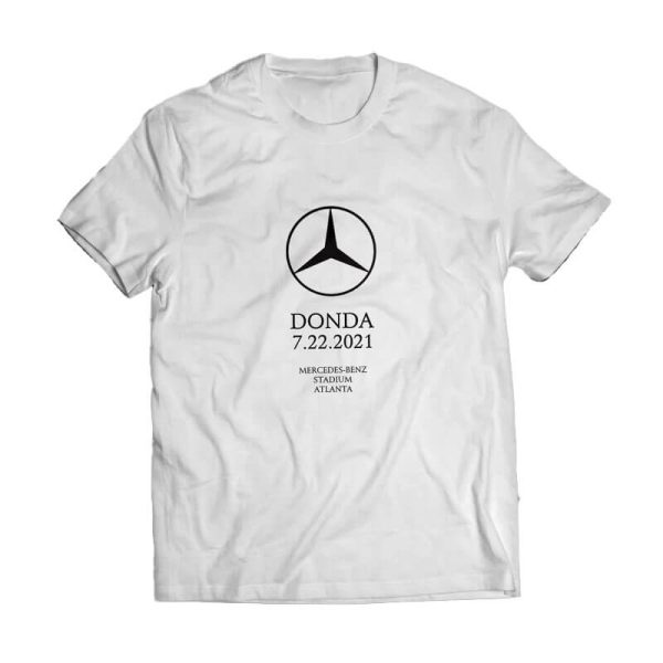 kanye west donda shirt 7.22.21 mercedes unisex shirt white