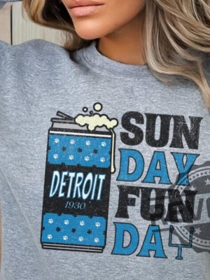 Detroit Lions Sunday Funday Football Shirt Hoodie Sweatshirt Vintage Football Shirts Game Day Tshirt Sweater Hoodies Tee Gift For Fan Unique revetee 1 2