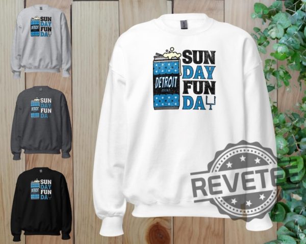 Detroit Lions Sunday Funday Football Shirt Hoodie Sweatshirt Vintage Football Shirts Game Day Tshirt Sweater Hoodies Tee Gift For Fan Unique revetee 1 5