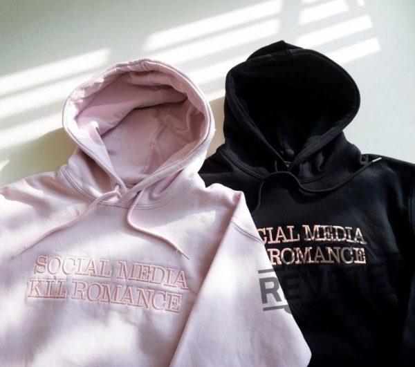 Social Media Killed Romance Embroidered Sweatshirt Hoodie Tshirt Tee Gift For Fan Mens Womens Social Media Killed Romance Hoodies Unisex revetee 1 1