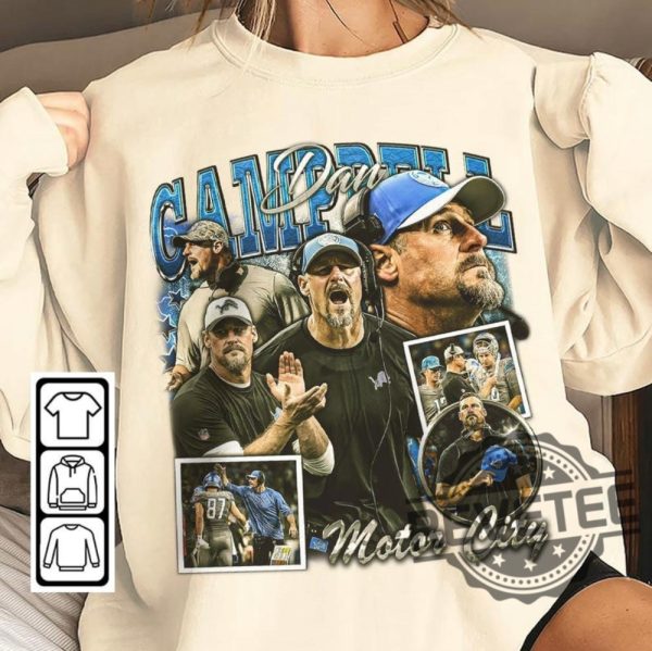 Dan Campbell Detroit Lions Head Coach Shirt Hoodie Sweatshirt Tee Gift For Fan Christmas Shirts Unisex Vintage Unique revetee 1 4