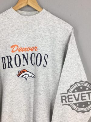 Vintage Denver Broncos Football Nfl Embroidery Sweatshirt Tshirt Hoodie Crewneck Denver Broncos Super Bowl Sweater Embroidered Unique revetee 1 1