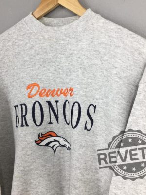 Vintage Denver Broncos Football Nfl Embroidery Sweatshirt Tshirt Hoodie Crewneck Denver Broncos Super Bowl Sweater Embroidered Unique revetee 1 2