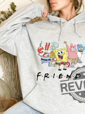 Spongebob Friends Sweatshirt Hoodie Tshirt Tee Gift For Fan Vintage Patrick Star And Frend Sweater Hoodies Unique revetee 1 1