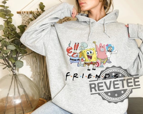 Spongebob Friends Sweatshirt Hoodie Tshirt Tee Gift For Fan Vintage Patrick Star And Frend Sweater Hoodies Unique revetee 1 1