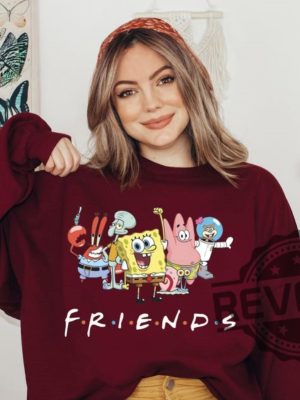 Spongebob Friends Sweatshirt Hoodie Tshirt Tee Gift For Fan Vintage Patrick Star And Frend Sweater Hoodies Unique revetee 1 4