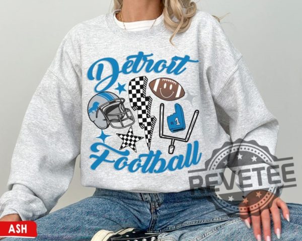 Retro Detroit Lions Crewneck Sweatshirt Tshirt Hoodie Tee Gift For Fan Men Women Super Bowl Vintage Retro Unique revetee 1