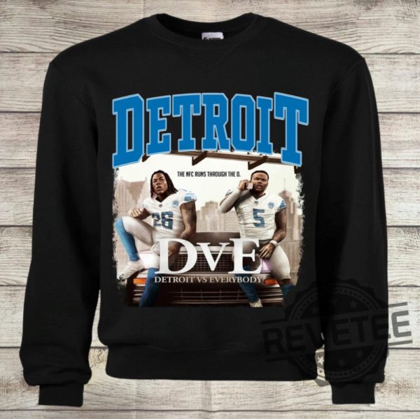 Detroit Lions Detroit Vs Everybody Dve Sweatshirt Tshirt Hoodie Tee Gift For Fan Men Women Sweater Hoodies Birthday Gifts Unique Pullover revetee 1