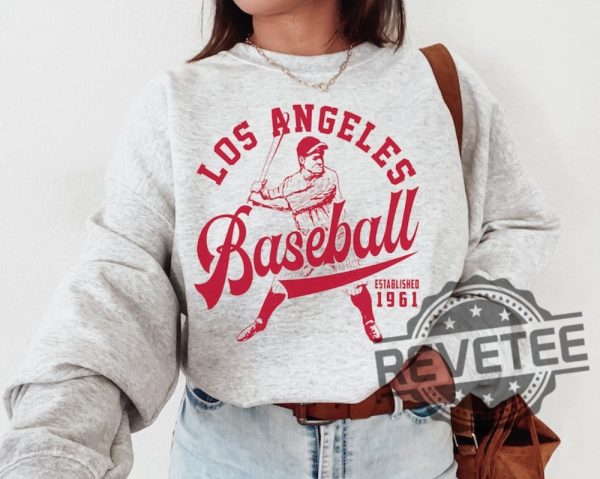 Vintage Los Angeles Angel Crewneck Sweatshirt Tshirt Angels Est 1961 Shirt Los Angeles Baseball Retro Angels Shirts Los Angeles 1961 Hoodie revetee 1