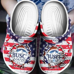 busch latte crocs america flag busch light beer crocband clog shoes