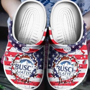 busch latte crocs america flag busch light beer crocband clog shoes