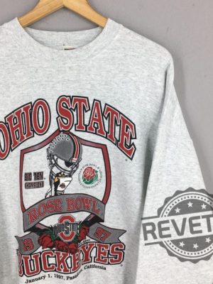 Vintage 90S Ohio State Buckeyes Rose Bowl Sweatshirt Hoodie Tshirt University Jumper Ohio Buckeyes Football Pullover Sweater Hoodies Unique revetee 1 1