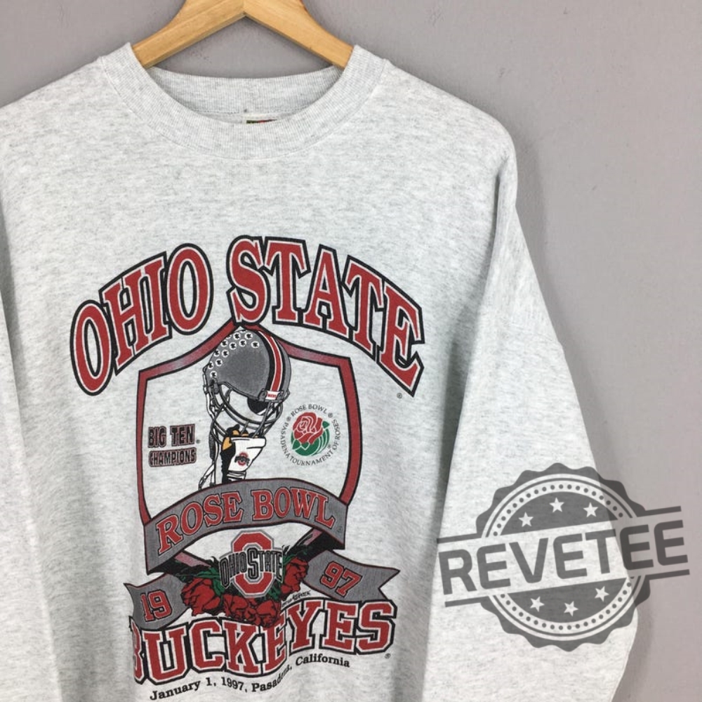 Vintage 90S Ohio State Buckeyes Rose Bowl Sweatshirt Hoodie Tshirt University Jumper Ohio Buckeyes Football Pullover Sweater Hoodies Unique