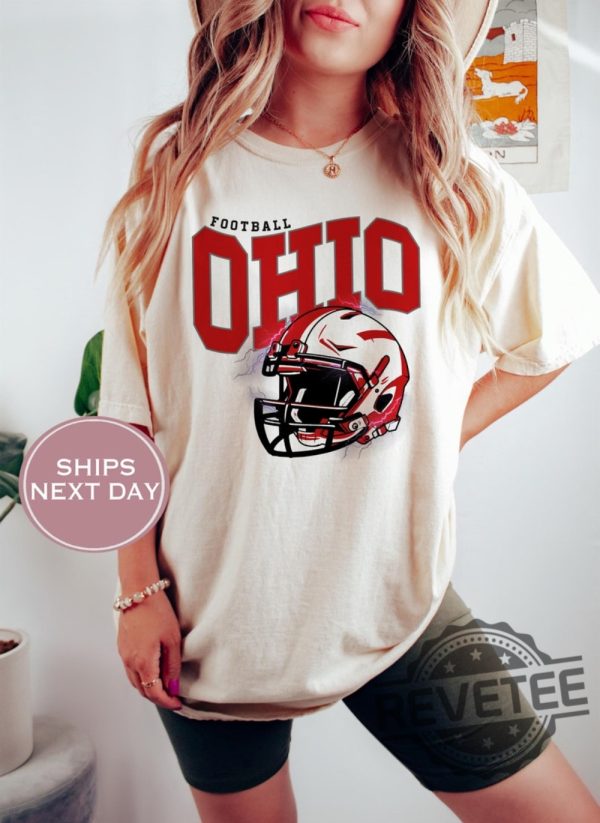 Retro Ohio State Buckeyes Football Shirt Hoodie Sweatshirt Vintage Ohio Football Tee Columbus Ohio Tshirt Sweater Hoodies Unique revetee 1