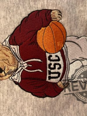 Usc Bear Embroidered Sweatshirt Tshirt Hoodie Vintage Crewneck Usc Trojans Football Tee Gift For Fan Her Him Embroidery Sweater Hoodies revetee 1 1