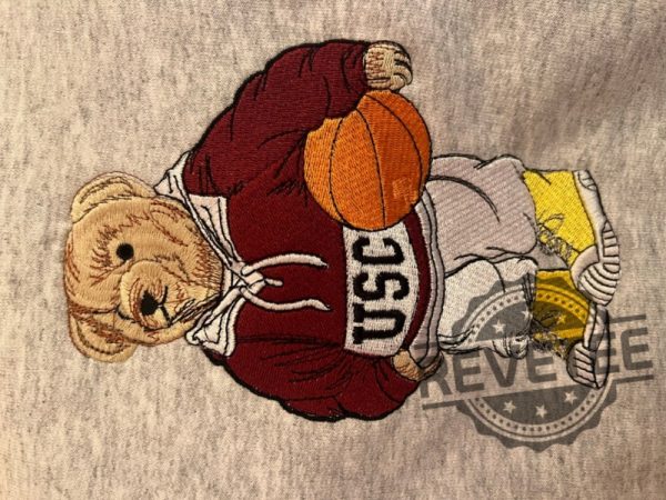 Usc Bear Embroidered Sweatshirt Tshirt Hoodie Vintage Crewneck Usc Trojans Football Tee Gift For Fan Her Him Embroidery Sweater Hoodies revetee 1 1