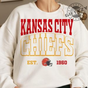 Chiefs Kc Kansas City Shirt Football Kansas City Hoodie Red And Yellow Football Sweatshirt Red Gold Kansas City Football Tshirt giftyzy 3