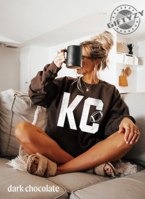 Kansas City Football Shirt Textured Kc Sweatshirt Vintage Look Kc Football Tshirt Gameday Shirt Kc Hoodie Classy Chiefs Football Gift For Chiefs giftyzy 2