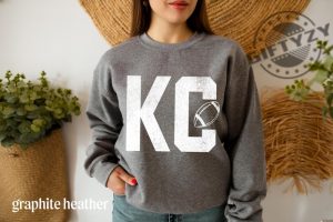 Kansas City Football Shirt Textured Kc Sweatshirt Vintage Look Kc Football Tshirt Gameday Shirt Kc Hoodie Classy Chiefs Football Gift For Chiefs giftyzy 5