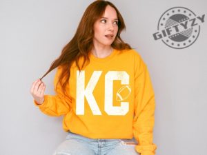 Kansas City Football Shirt Textured Kc Sweatshirt Vintage Look Kc Football Tshirt Gameday Shirt Kc Hoodie Classy Chiefs Football Gift For Chiefs giftyzy 7