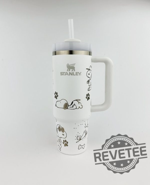 Cartoon Peanuts Snoopy Stanley Cup Tumbler Iceflow Custom Engraved Personalized 40Oz Gift For Him Her Valentines Day Gifts Unique revetee 1 1