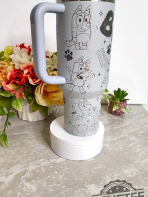 Disney Bluey Dog Stanley Cup Tumbler Cartoon Laser Engraved Authentic Stanley Gift For Him Her Birthday Valentines Day Unique revetee 1 1