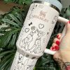 Disney Dogs Dalmatian Stanley Cup 40Oz Stanley Tumbler Gift For Him Her Birthday Valentines Day Unique revetee 1